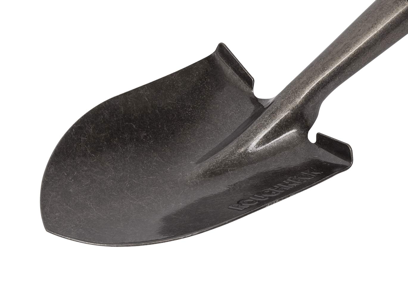 Roughneck Micro Schaufel (690 mm, zum Graben / Schaufeln auf engstem Raum, Klinge aus Karbonstahl, weicher Griff, Schaufel mit Trittkante, für Baustelle / Camping / Garten) 484170