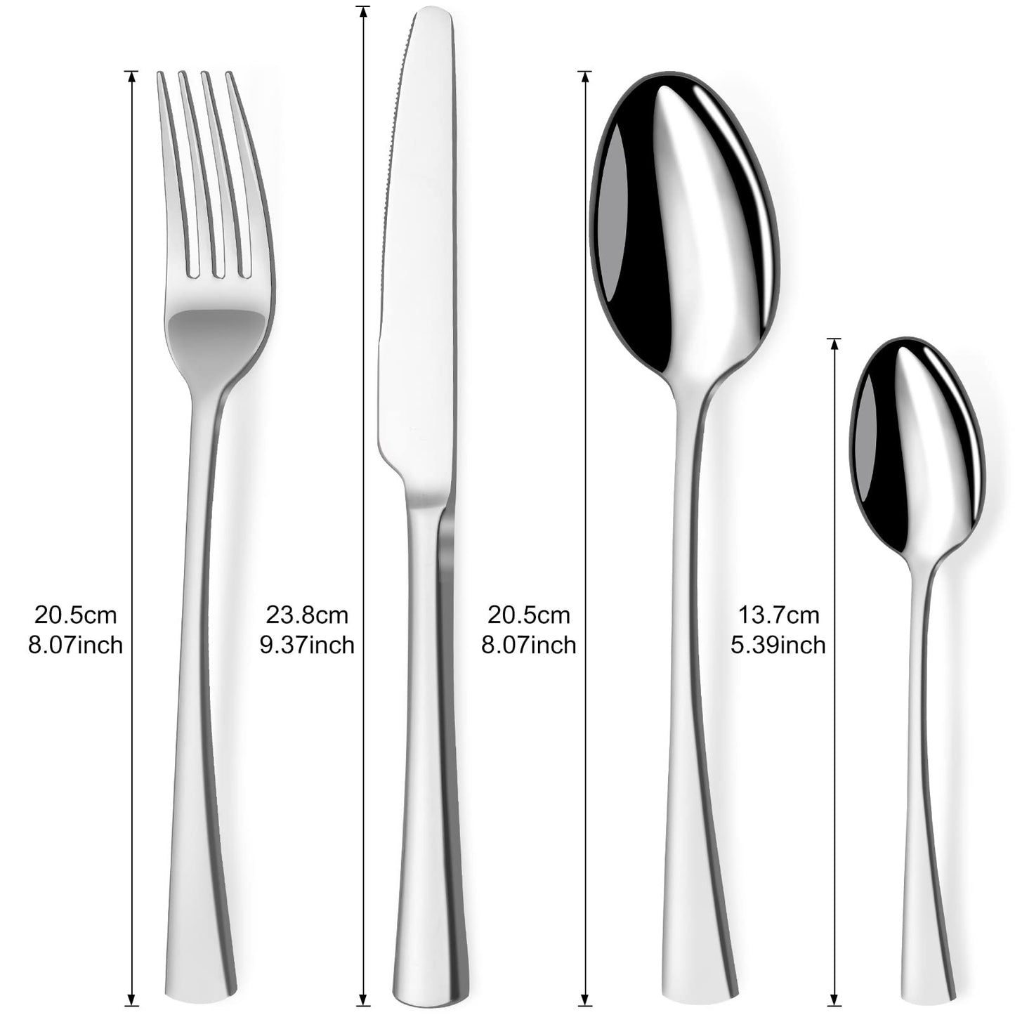 Bestdin Besteck Set 6 Personen, 30 teilig Edelstahl Besteckset, Essbesteck Set mit Messer Gabel Löffel, Hochwertiges Edelstahlbesteck, Spülmaschinenfest.