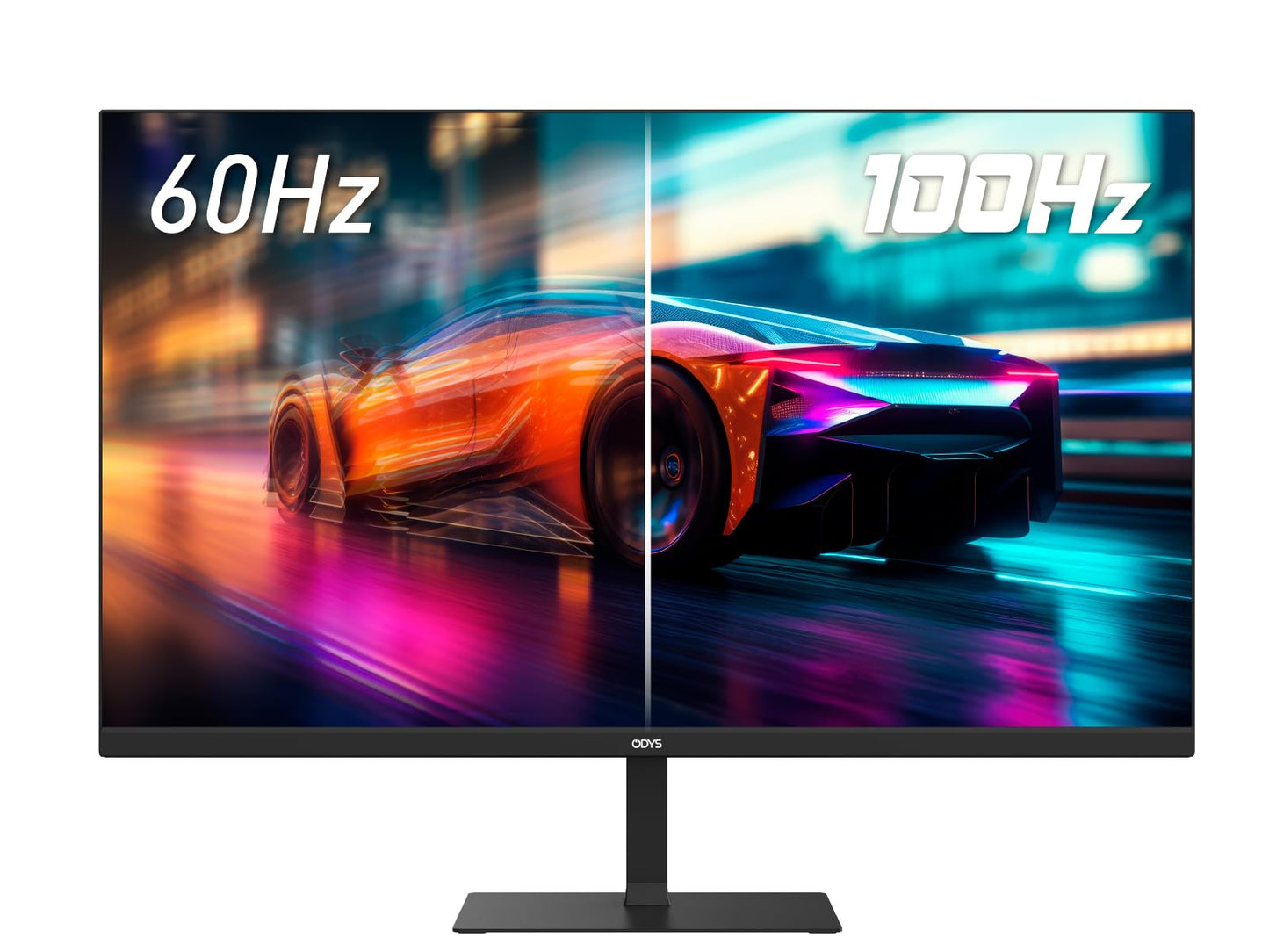 ODYS i27 Monitor - 27-Zoll-Bildschirm im rahmenlosen Design, Full HD, 100 Hz, mit HDR, IPS Panel, FreeSync, HDMI, USB-C, 3,5mm Audio