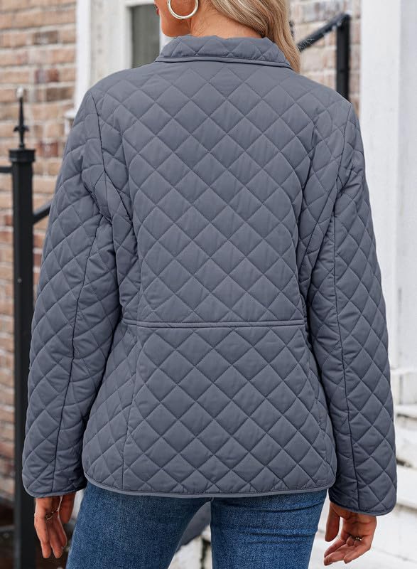 Dokotoo Women’s Quilted Winter Jacket – Warm Puffer Coat with Pockets
