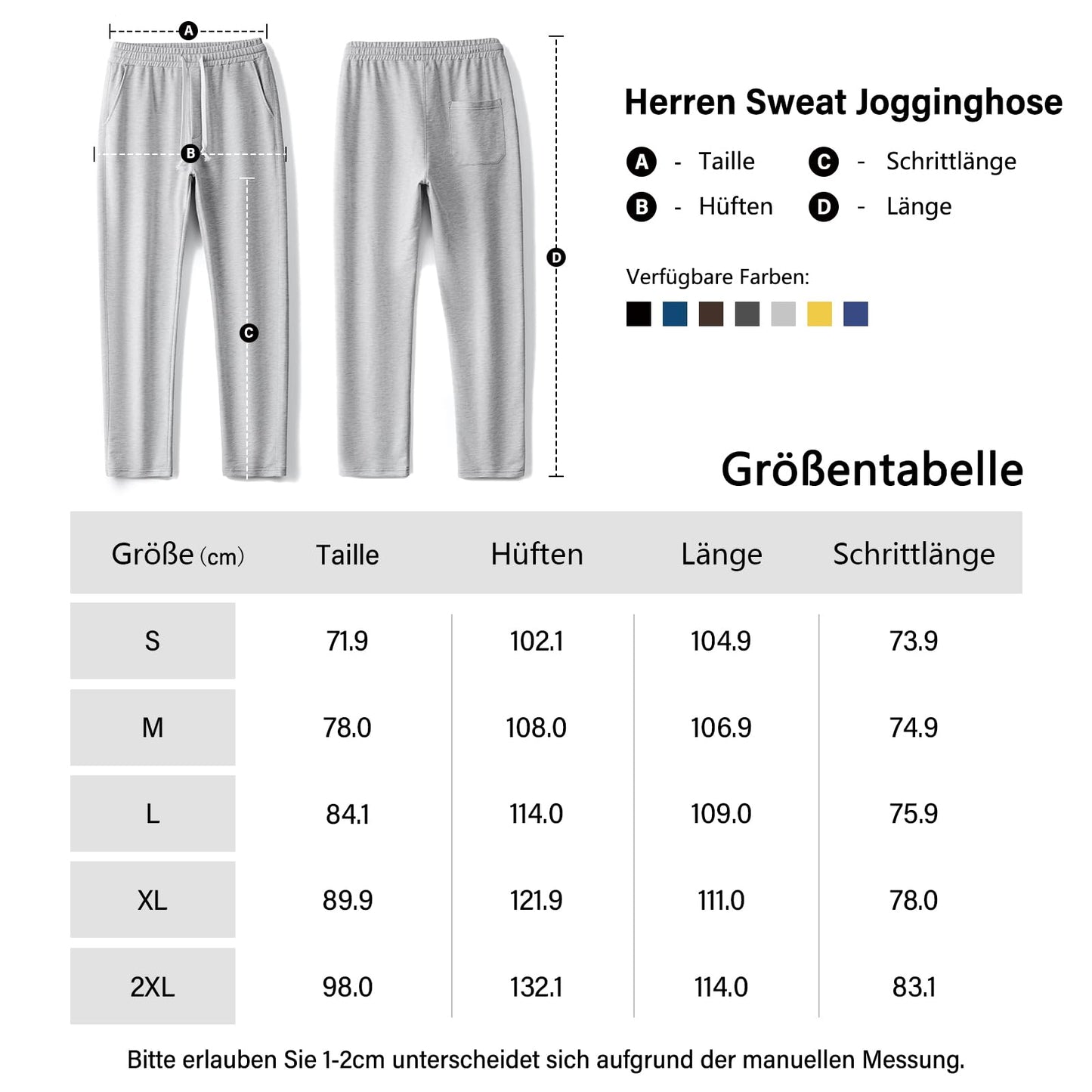 Men's Cotton Jogging Pants Sport Trousers