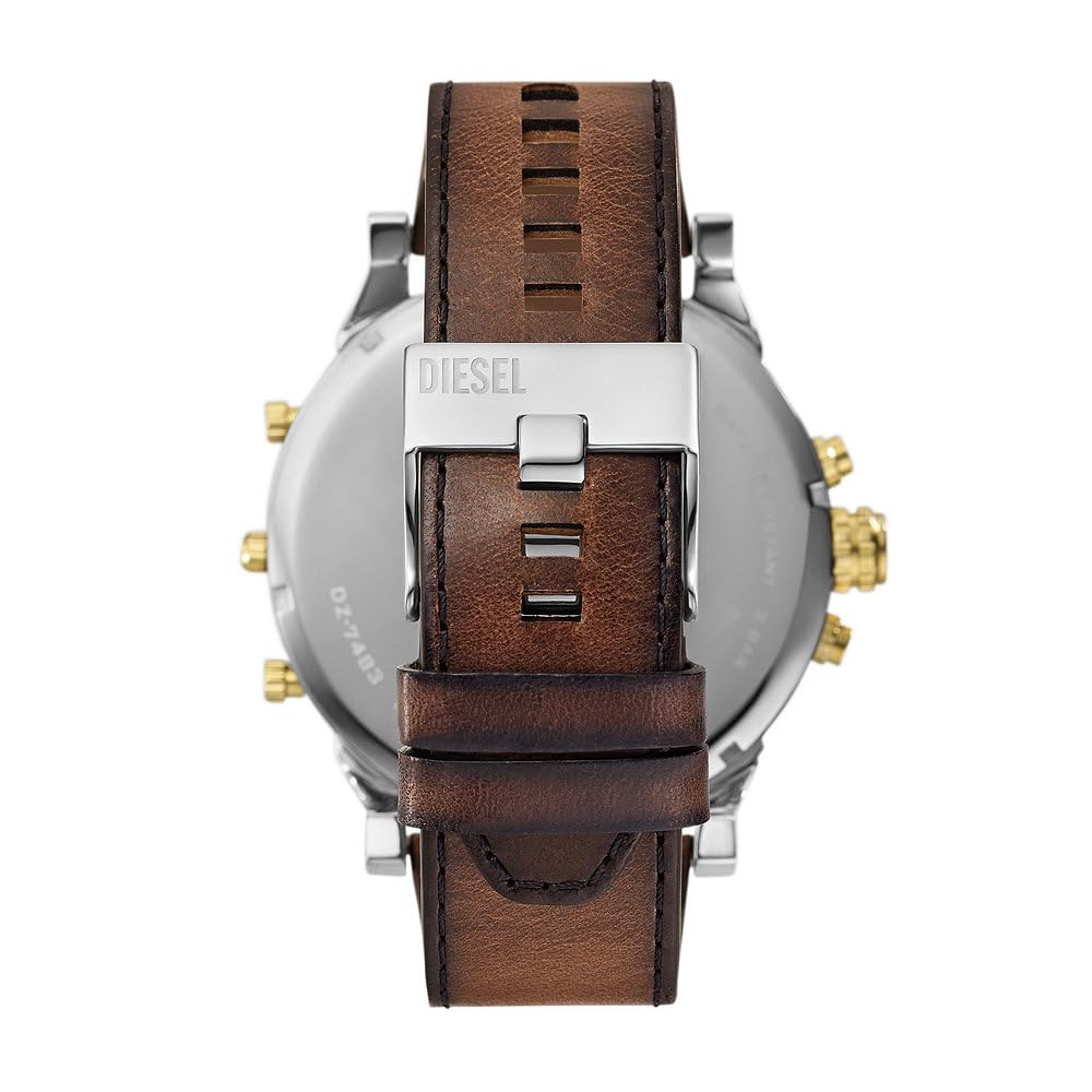 Diesel Mr. Daddy Men's Multifunctional Watch with Silicone, Stainless Steel or Leather Strap