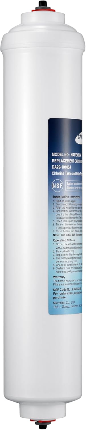 Samsung External Water Filter HAFEX/EXP for French Door Refrigerators, NSF Certified, Original Spare Part