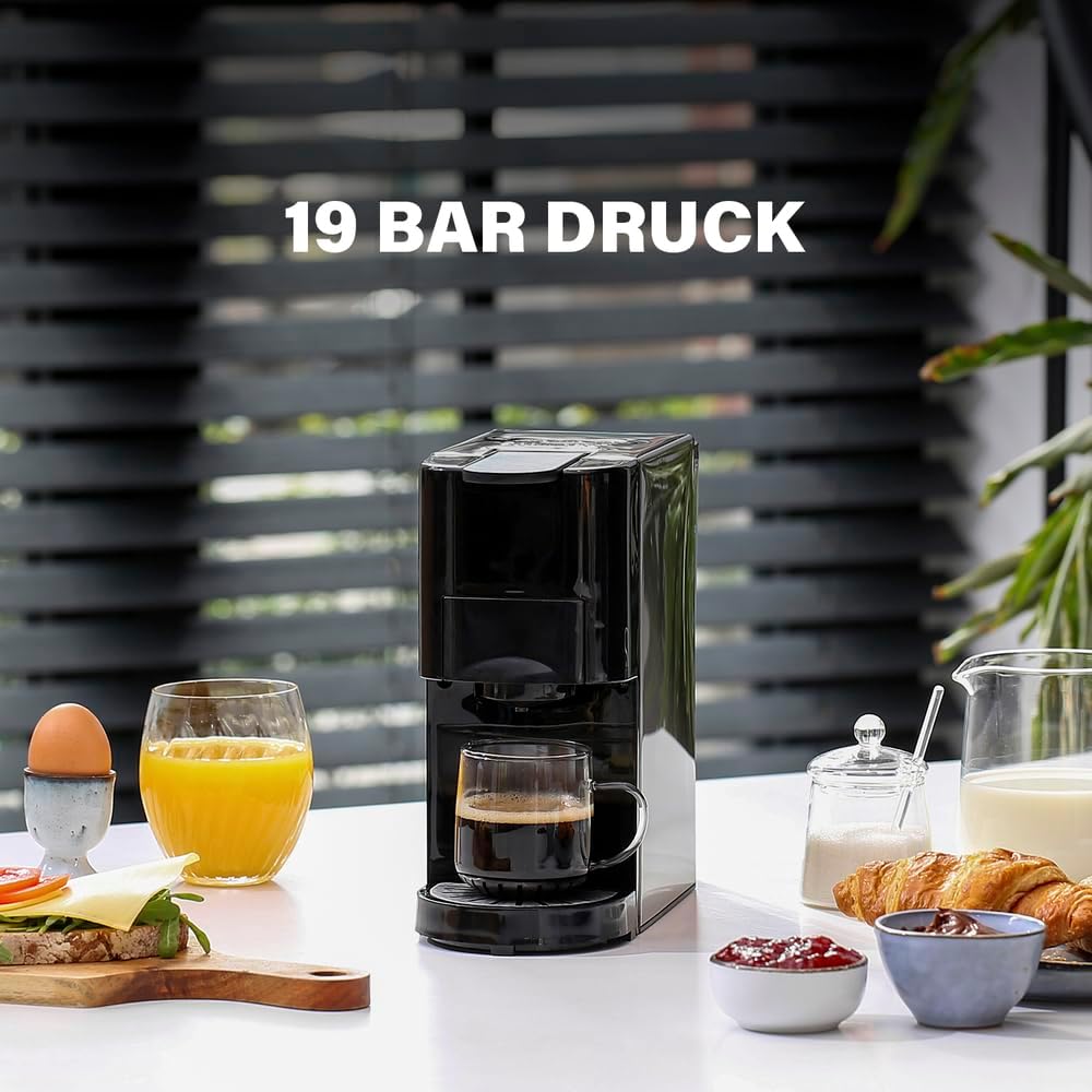 Princess Multicapsel Coffee Machine 4-in-1 - 1450 Watt, Capsule, Pads, Ground Coffee, BPA-Free, Black, Silver