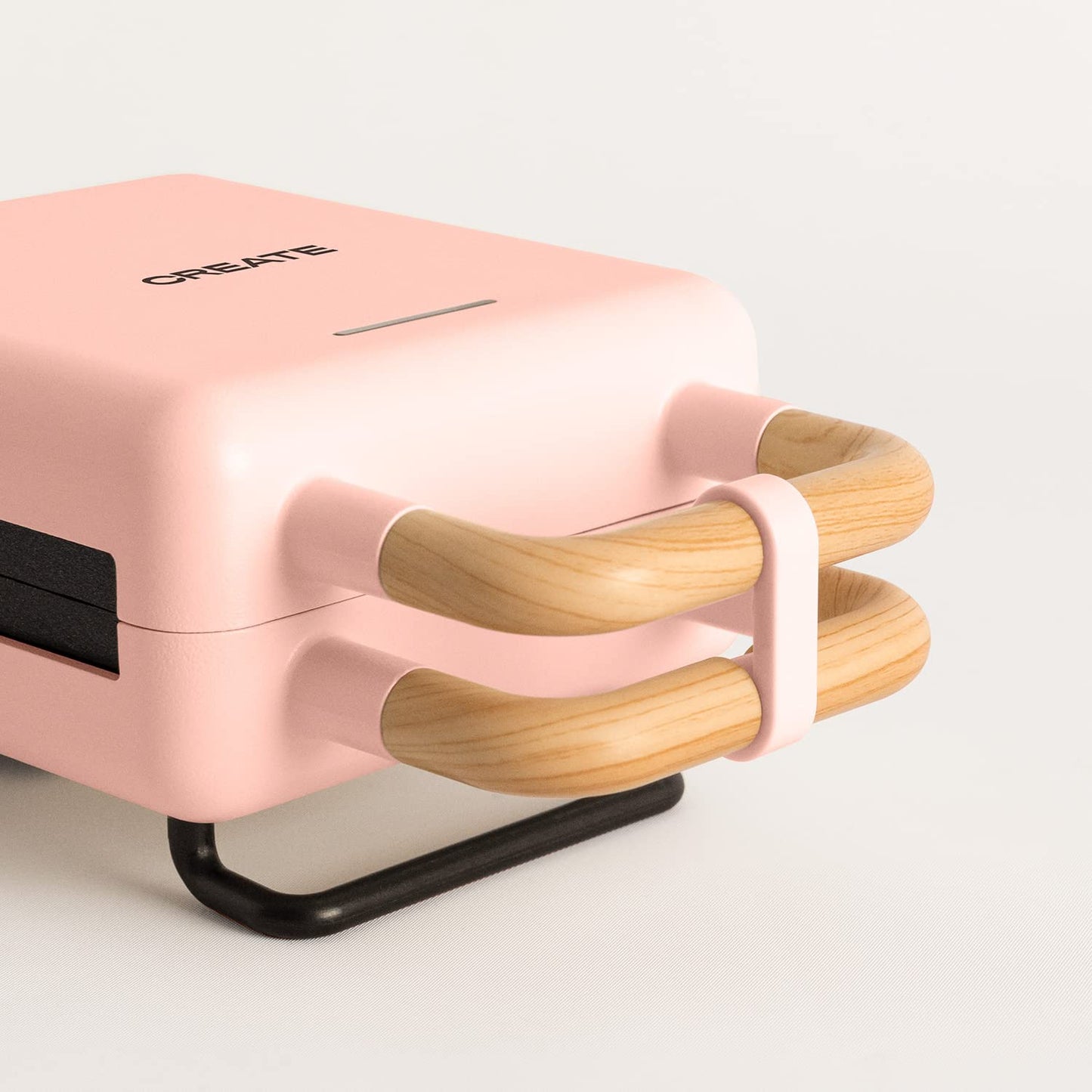 CREATE/STONE STUDIO/Sandwichmaker und Waffeleisen in Rosa-Barbie / 2 austauschbare Antihaftplatten, 1 Scheibe, 100º Offnung, BPA-frei, 105º Öffnung, Cool-Touch-Griff, 600W
