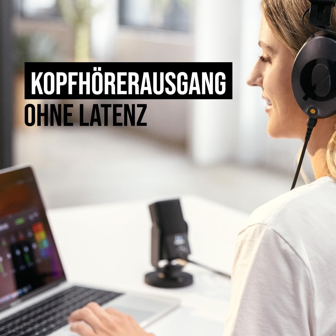 RØDE NT-USB+ Professionelles USB-Mikrofon für Profi-Audioaufnahmen direkt auf dem Computer oder Mobilgerät, schwarz