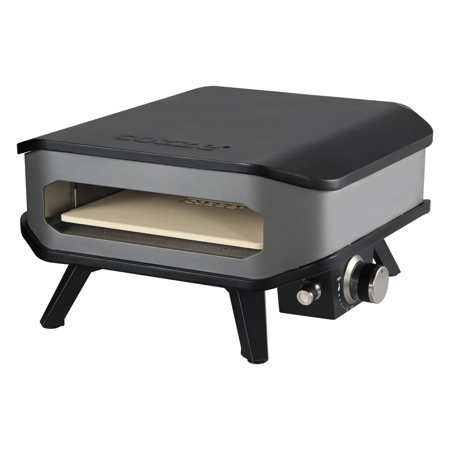Cozze® 13" Gas-Pizzaofen für den Außenbereich mit Pizzastein und Regler, 5.0 kW 50 mbar – Perfekte Pizzen in nur 2 Minuten