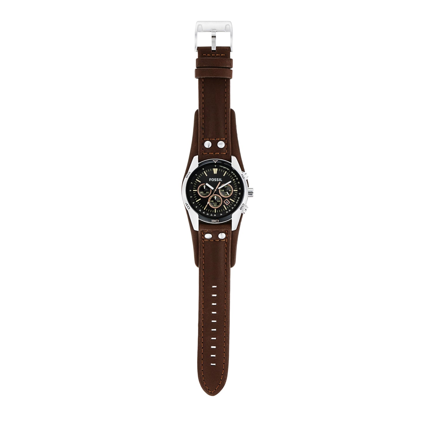 Fossil Coachman Uhr für Herren, Chronographenwerk mit Edelstahl- oder Lederarmband
