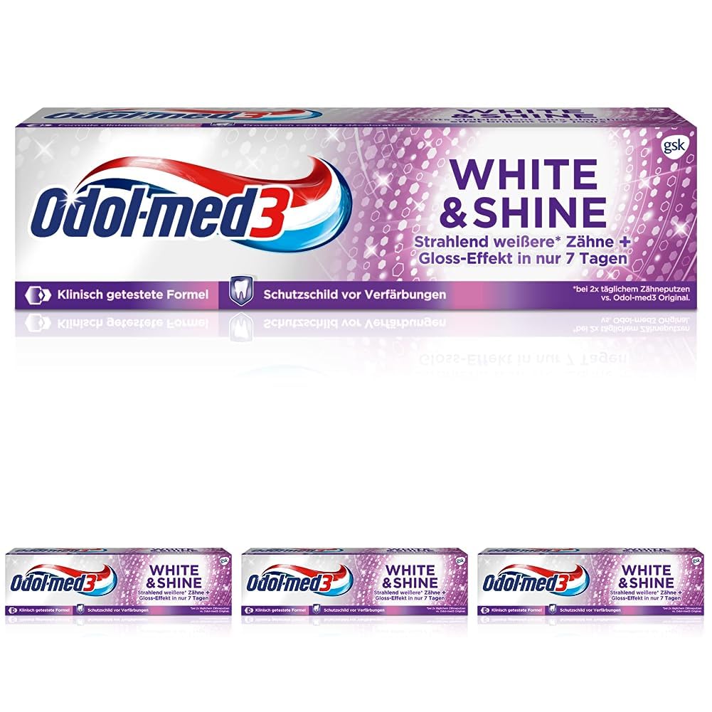 Odol-med 3 Zahnpasta White & Shine, Whitening/Zähne aufhellen, 75ml