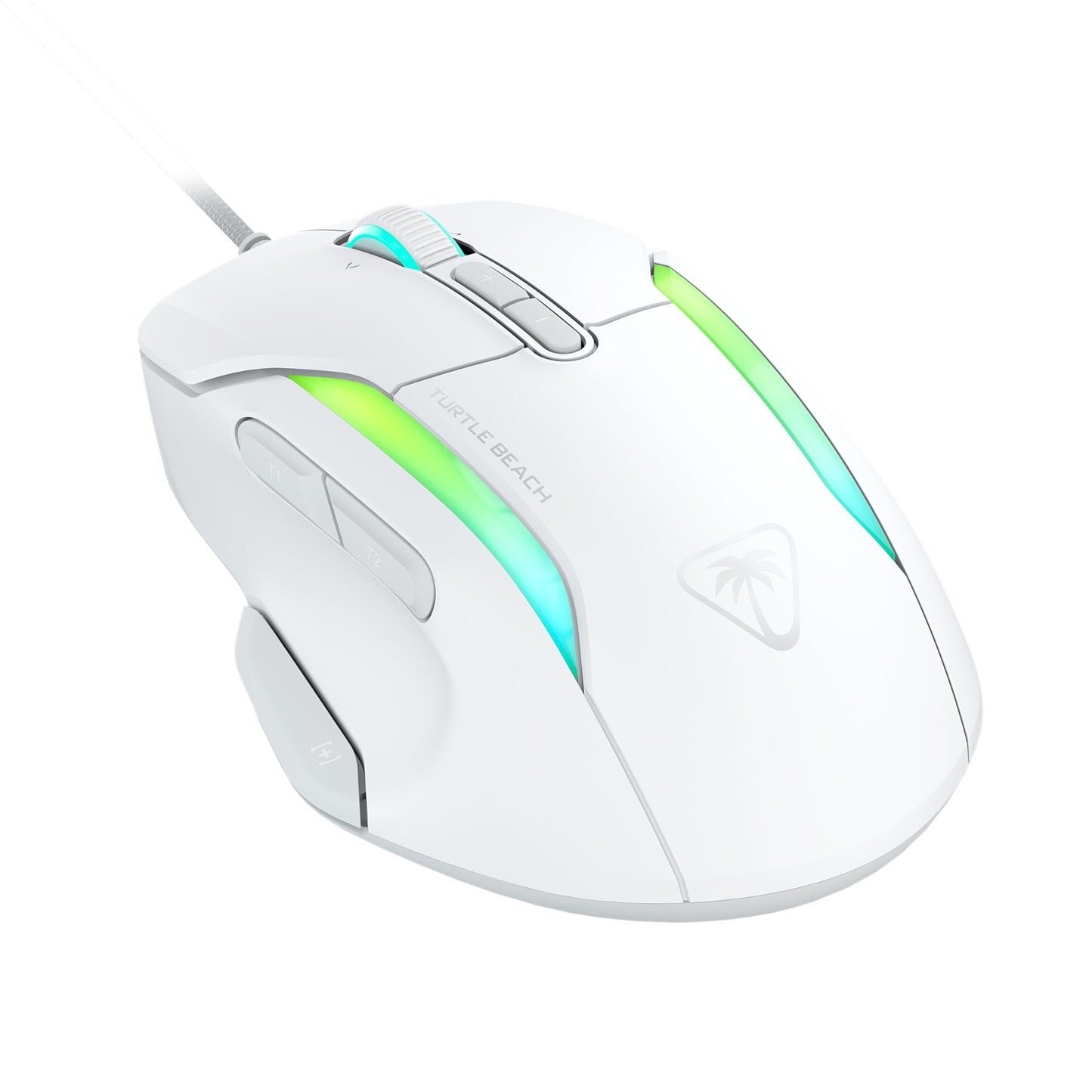 Turtle Beach Kone II Air – Kabellose, ergonomische RGB-Gaming-Maus, 350-Stunden-Akku, optischer 26K DPI Sensor, 21 programmierbare Funktionen, 4D-Free-Spin-Scroll-Rad, Schwarz