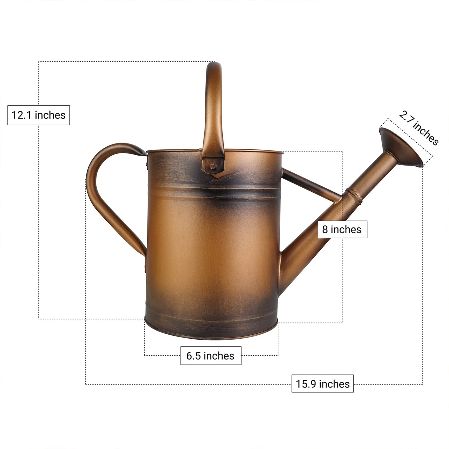 Gießkanne Metall Giesskanne Zimmerpflanzen 4l - Blumengießkanne Vintage Zink Gießkanne Garten