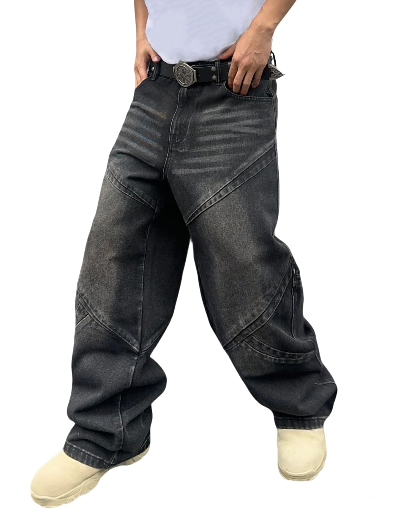 Zewool Men’s Distressed Baggy Jeans