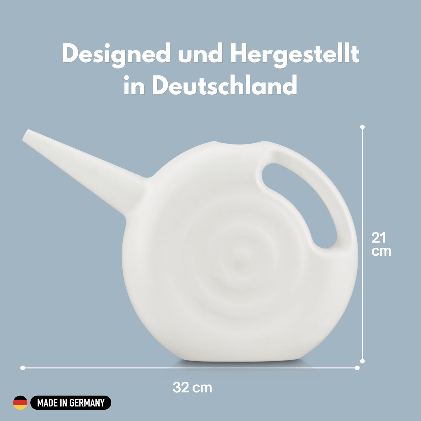 Blowmold.Design Gießkanne in Schwarz – 2 Liter Giesskanne Robust für Innen und Außen - Perfekt für Zimmerpflanzen & Garten