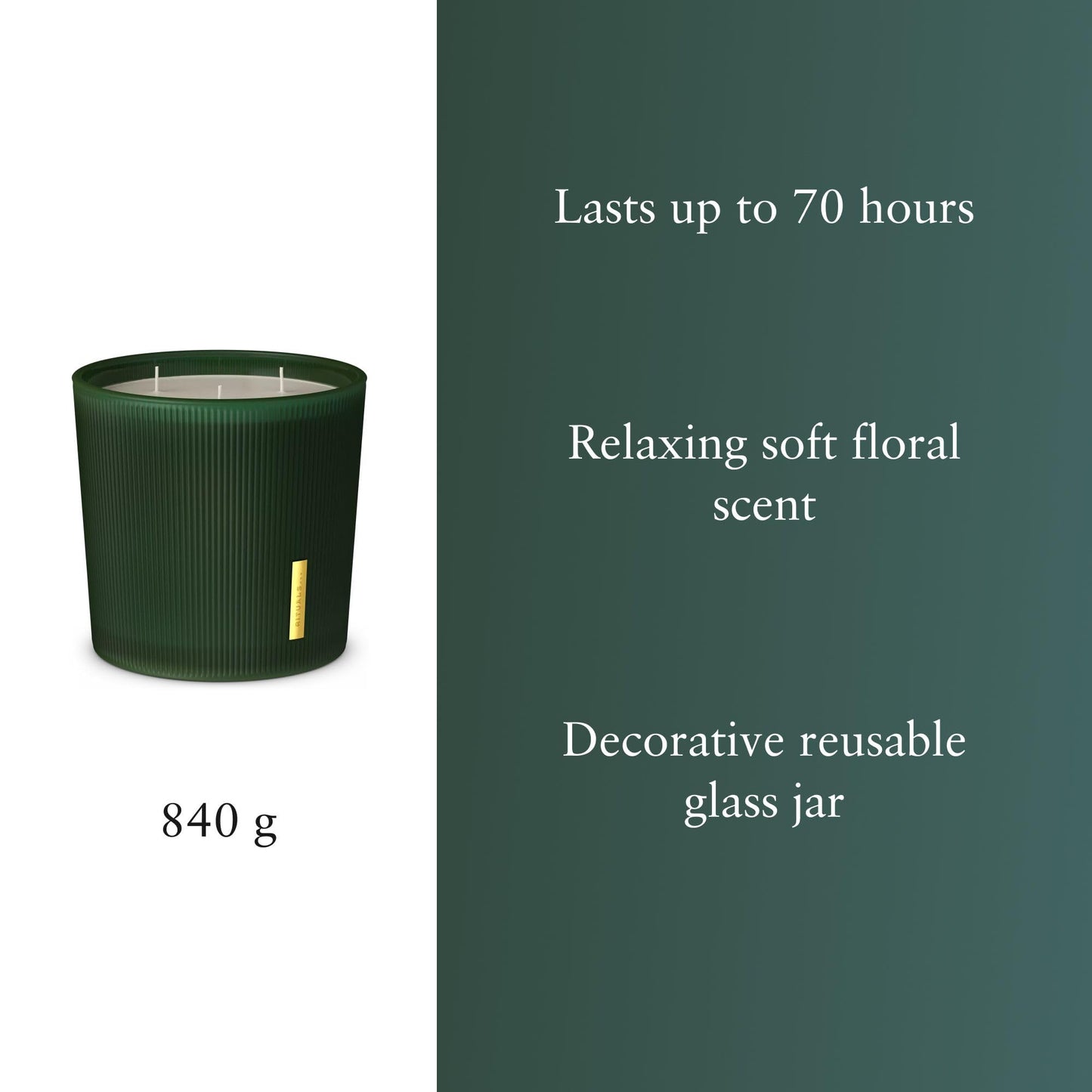 RITUALS Duftkerze aus The Ritual of Jing – mit Lotusblüte und Jujube – langanhaltender Duft – bis zu 70 Stunden Brenndauer – 1 x 840g