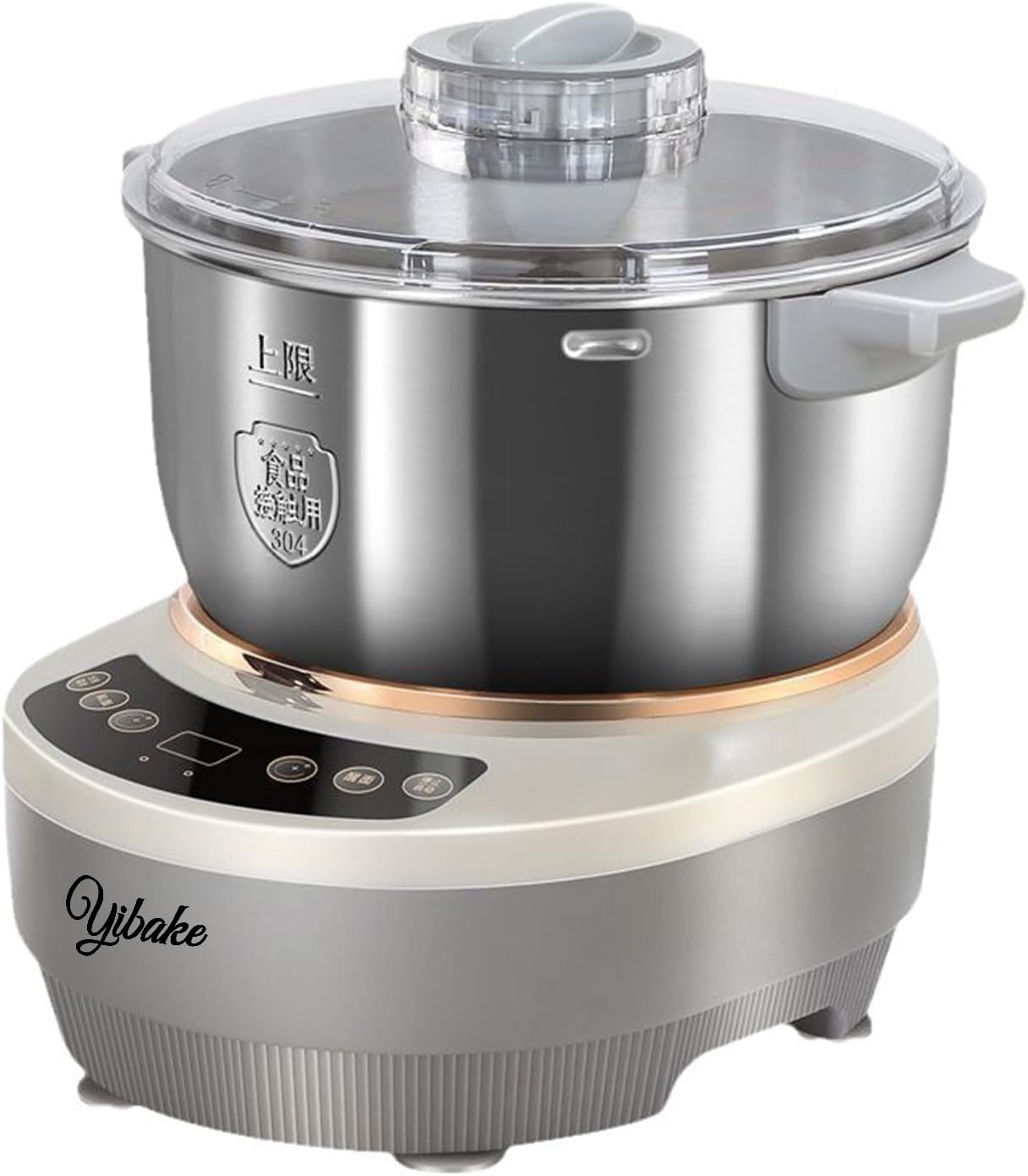 YIBAKE Dough Kneading Machine with Fermentation Function, 5L Fully Automatic Dough Machine, 25-38℃ Fermentation Function, Intelligent Timing, 10 Min Fast Kneading