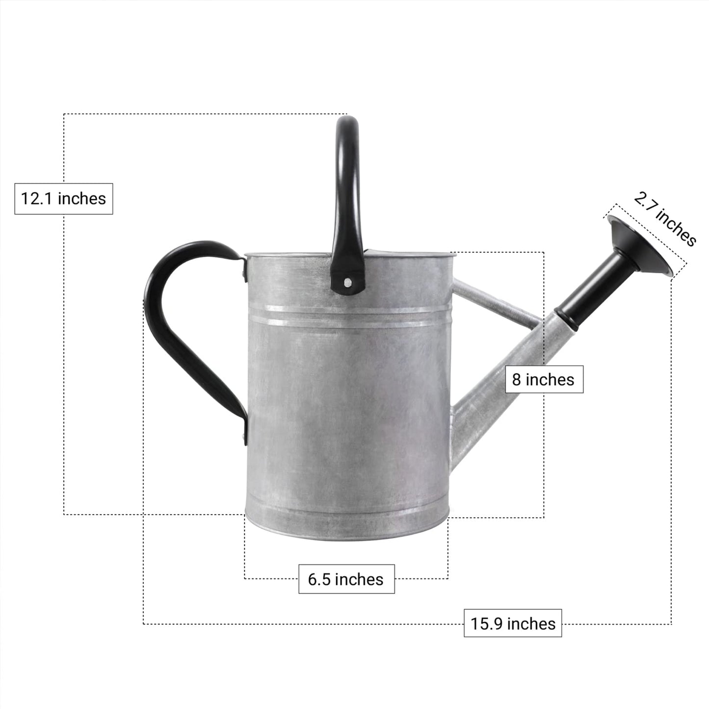 Gießkanne Metall Giesskanne Zimmerpflanzen 4l - Blumengießkanne Vintage Zink Gießkanne Garten