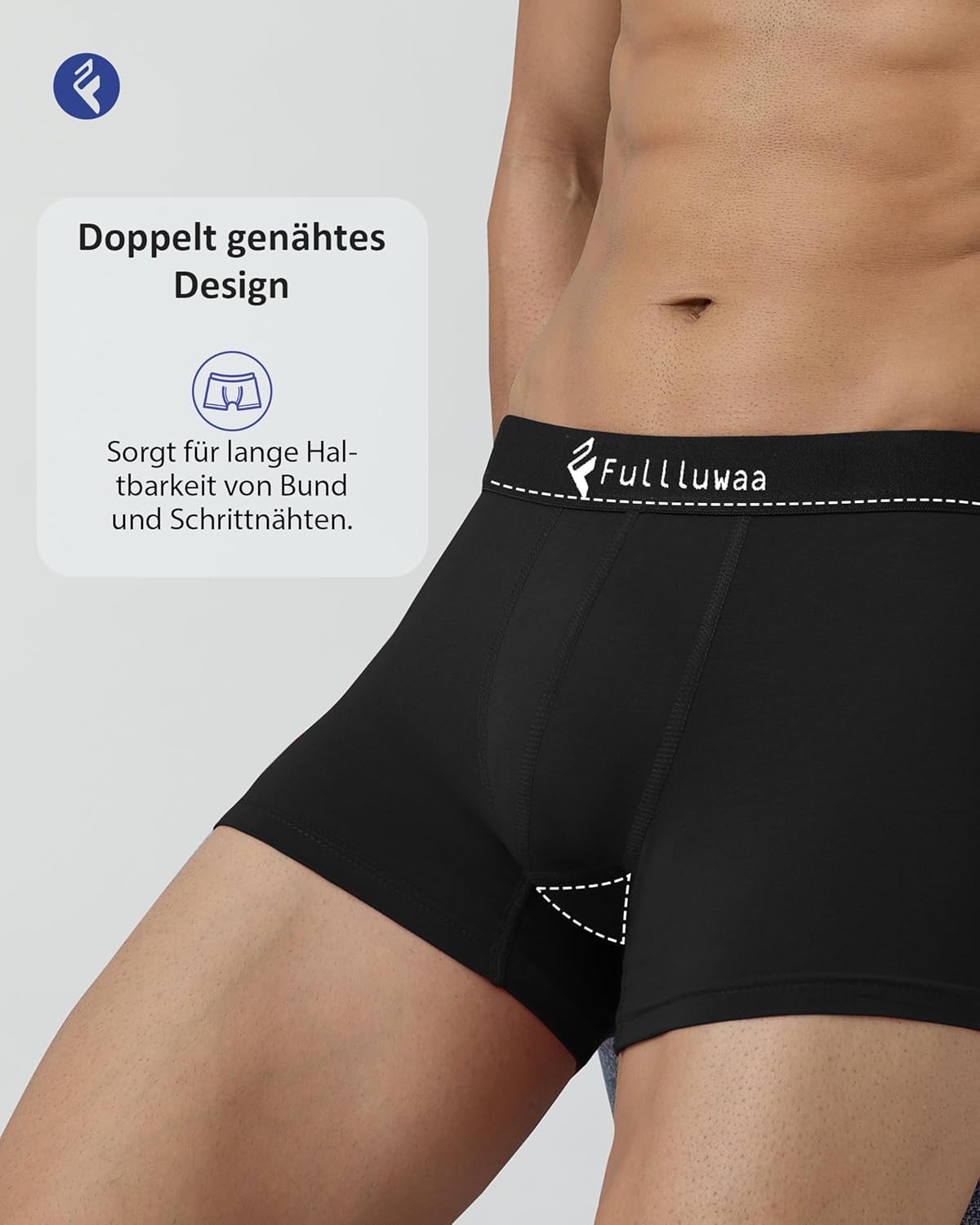 Fullluwaa Boxershorts for Men, 12-Pack