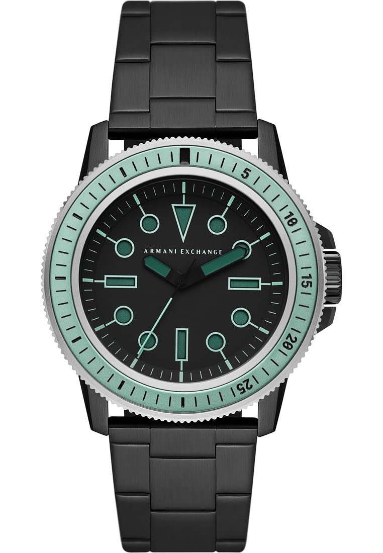 Armani Exchange Watch for Men, Quartz Movement and 42mm Case Size with Stainless Steel, Leather or Silicone Strap