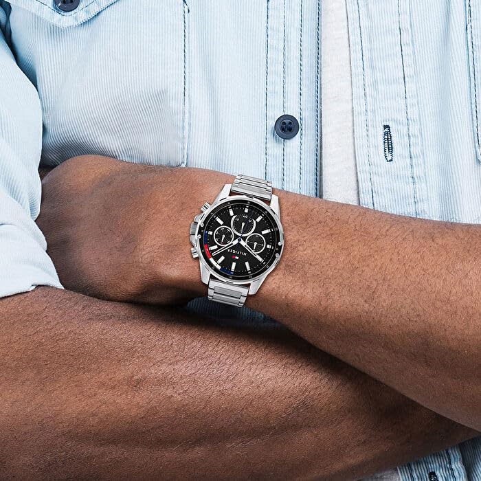 Tommy Hilfiger Multi Zifferblatt Quarz Uhr für Herren mit Edelstahl- oder Silikonarmband
