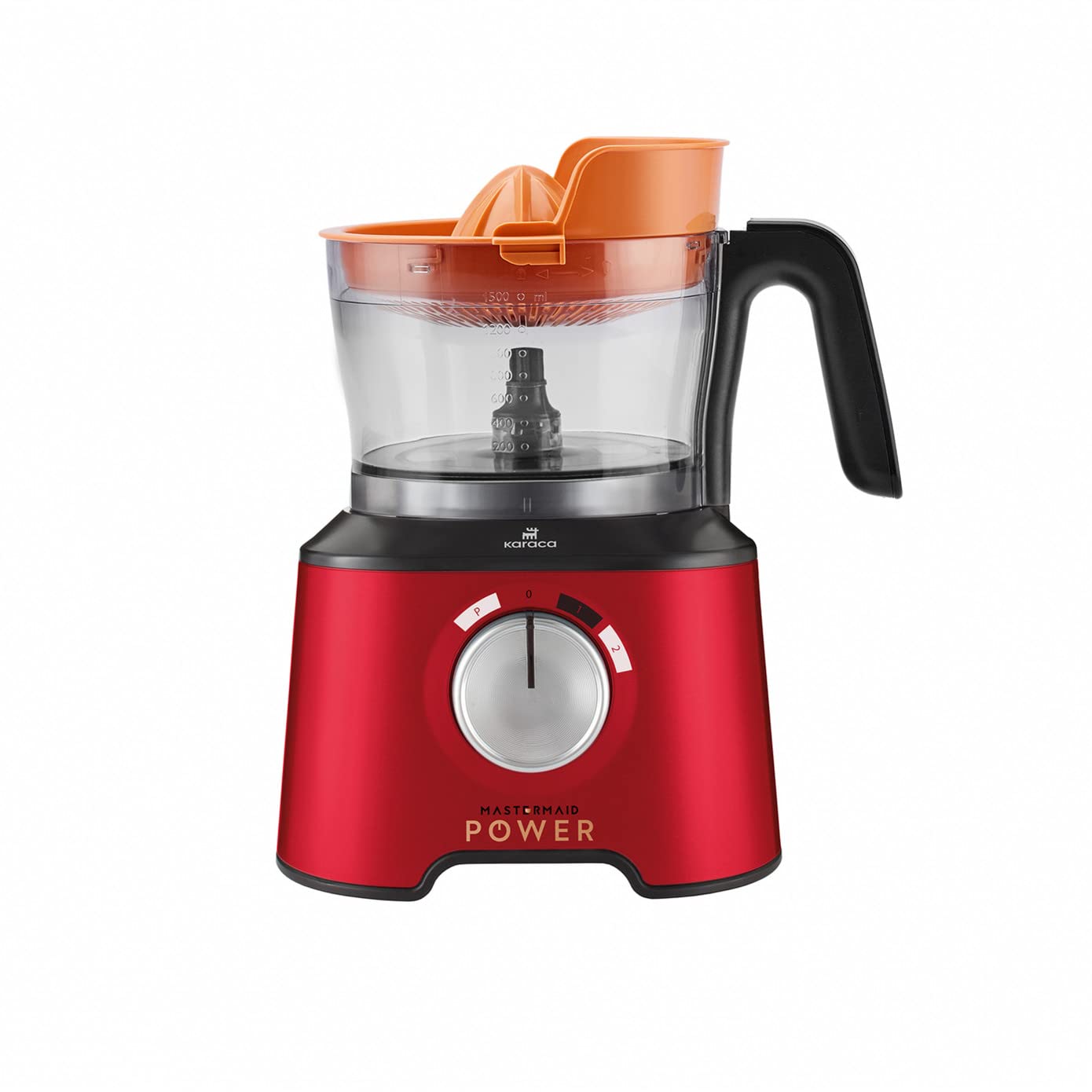 Karaca Mastermaid Power Max 11 in 1 Kitchen Robot Glossy Black 2500 W, Black, Capacity, Chopping, Mixing, Grinding, Grating, Slicing
