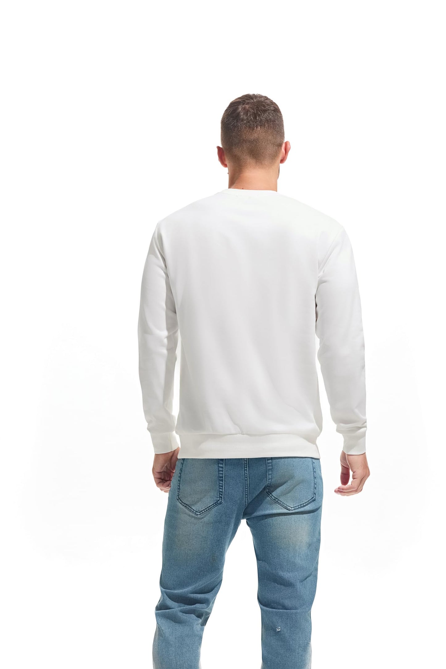 VEIISAR Men’s Basic Sweatshirt – Long Sleeve Crew Neck Pullover