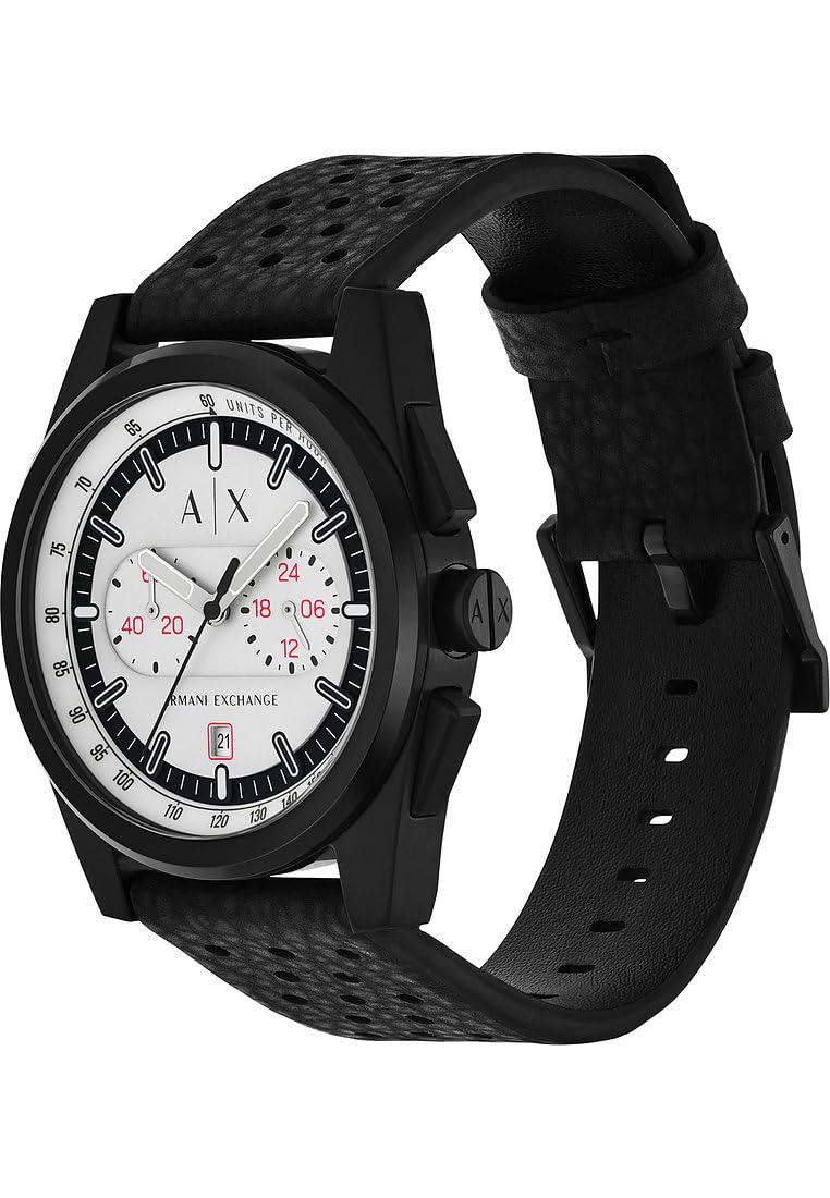 Armani Exchange Watch for Men, Quartz Movement and 42mm Case Size with Stainless Steel, Leather or Silicone Strap