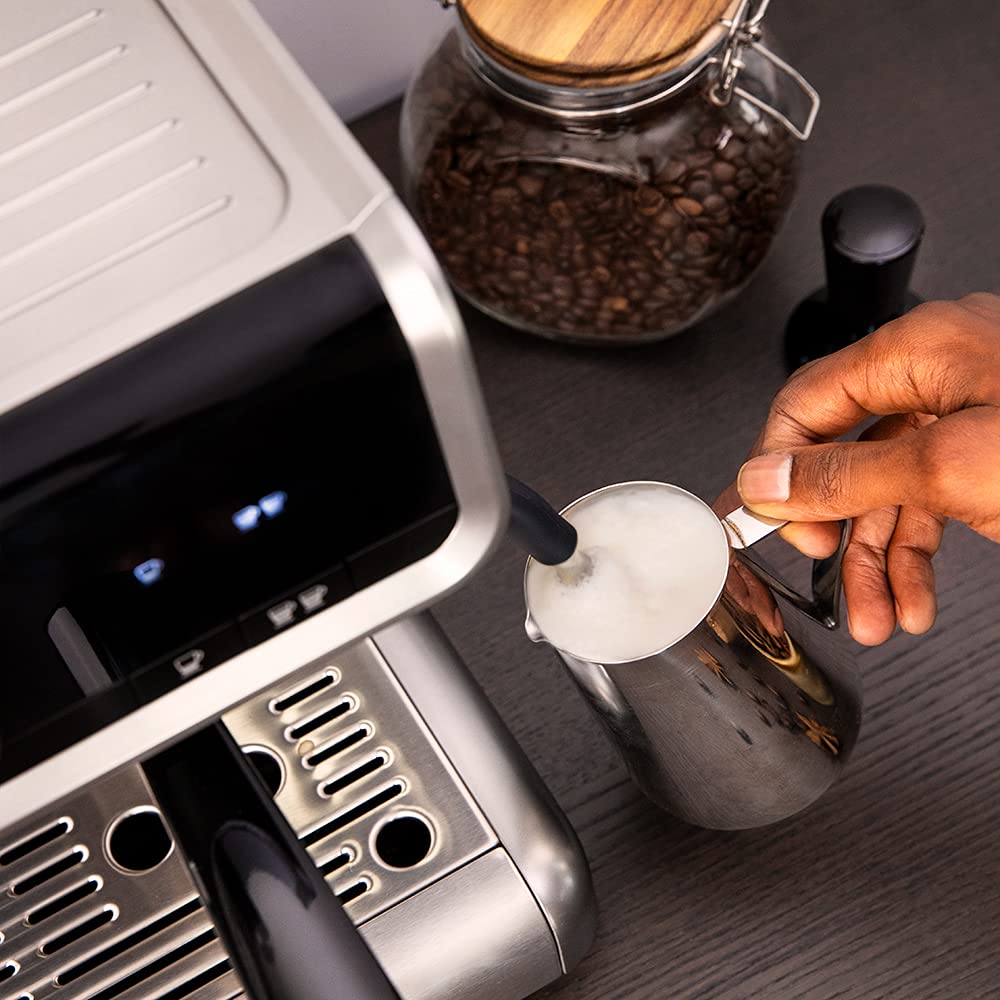Cecotec Espressomaschine Barista Power Espresso 20 Barista Maestro, 2250 W, 20 Bar, Manometer und 2 Thermoblocks, Kaffeebohnenbehälter, 20-stufiges Mahlwerk, Dampfauslass