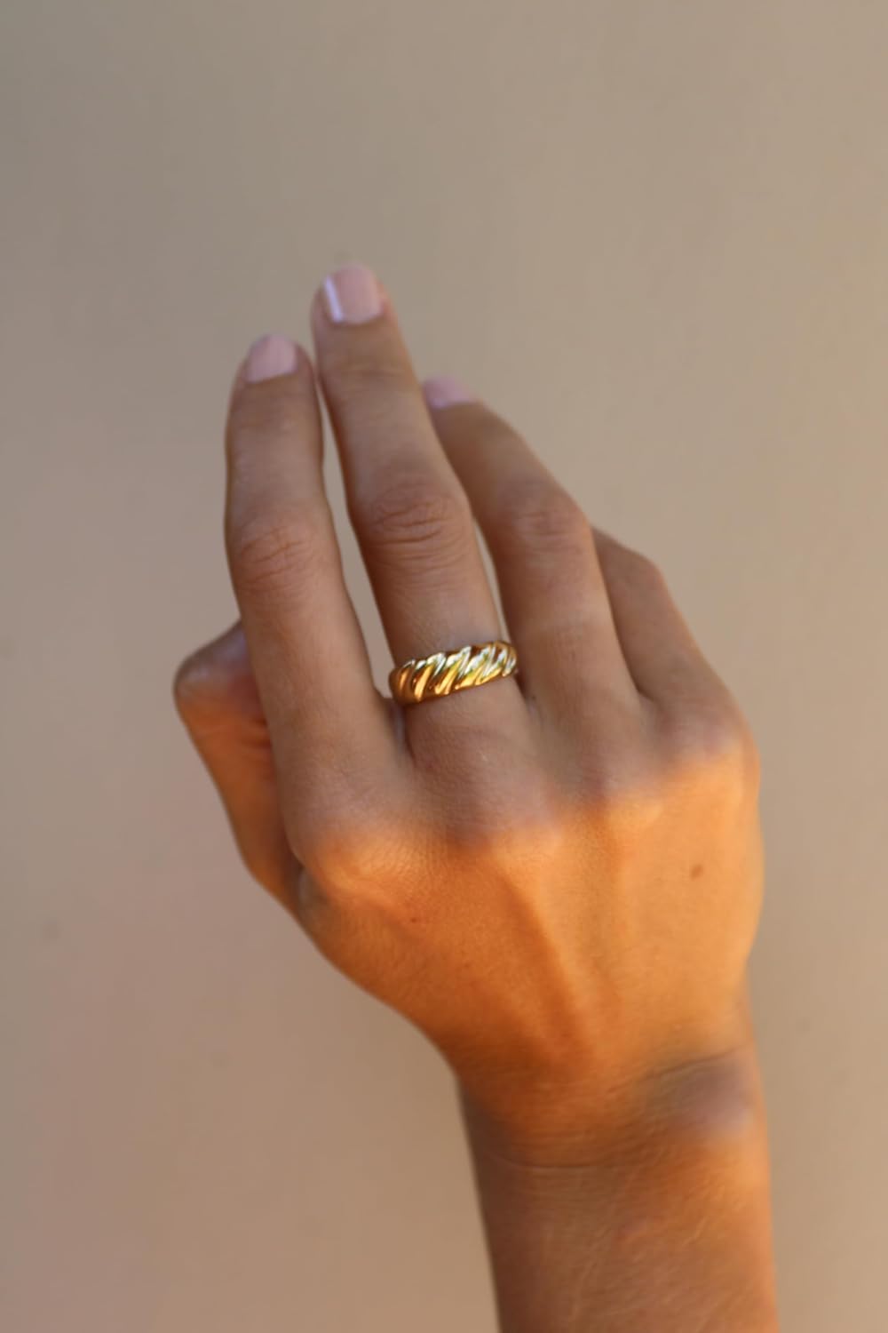 Waterproof Gold Ring for Women