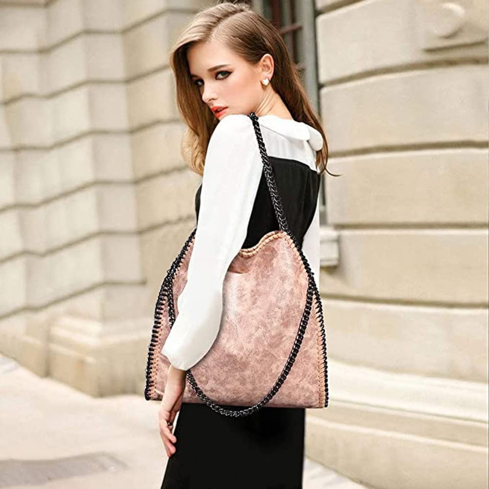 Women’s Chain Crossbody Bag – Large Hobo Shoulder Bag
