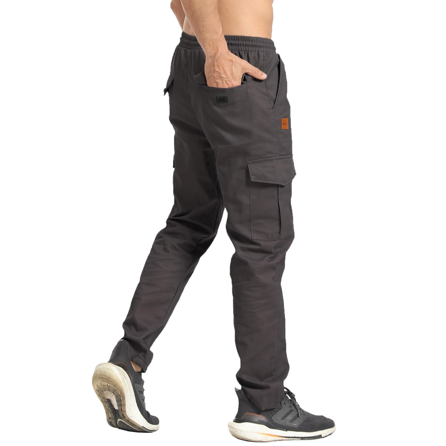 JustSun Men’s Cargo Jogger Pants – 100% Cotton Chino Style