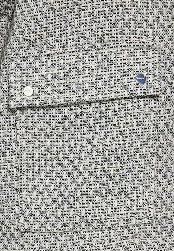 Street One Women’s Bouclé Jacket – Chic Shirt Collar Jacket