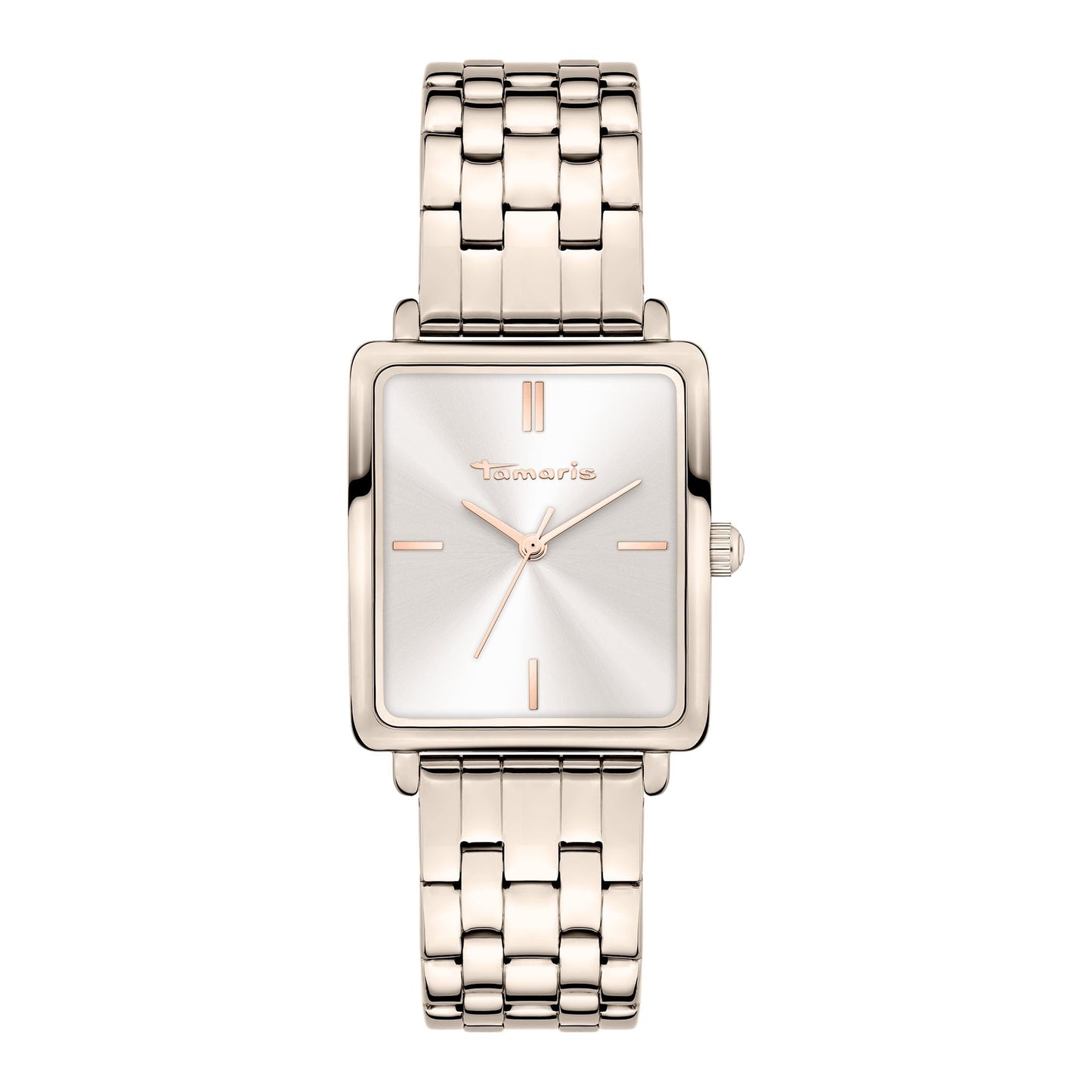 Tamaris ladies analogue wristwatch with quartz movement made of stainless steel with stainless steel bracelet