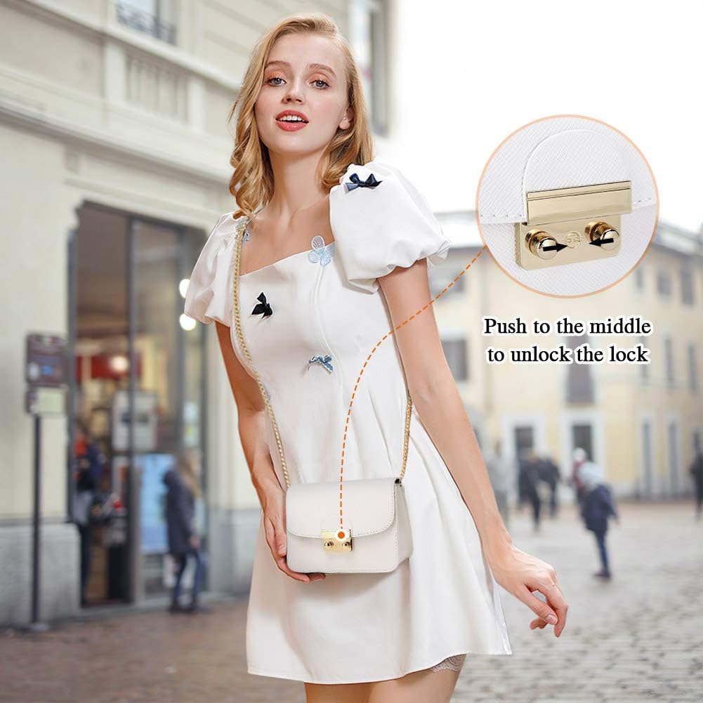 Mini Crossbody Bag for Women – Vintage Clutch Shoulder Bag with Chain Strap