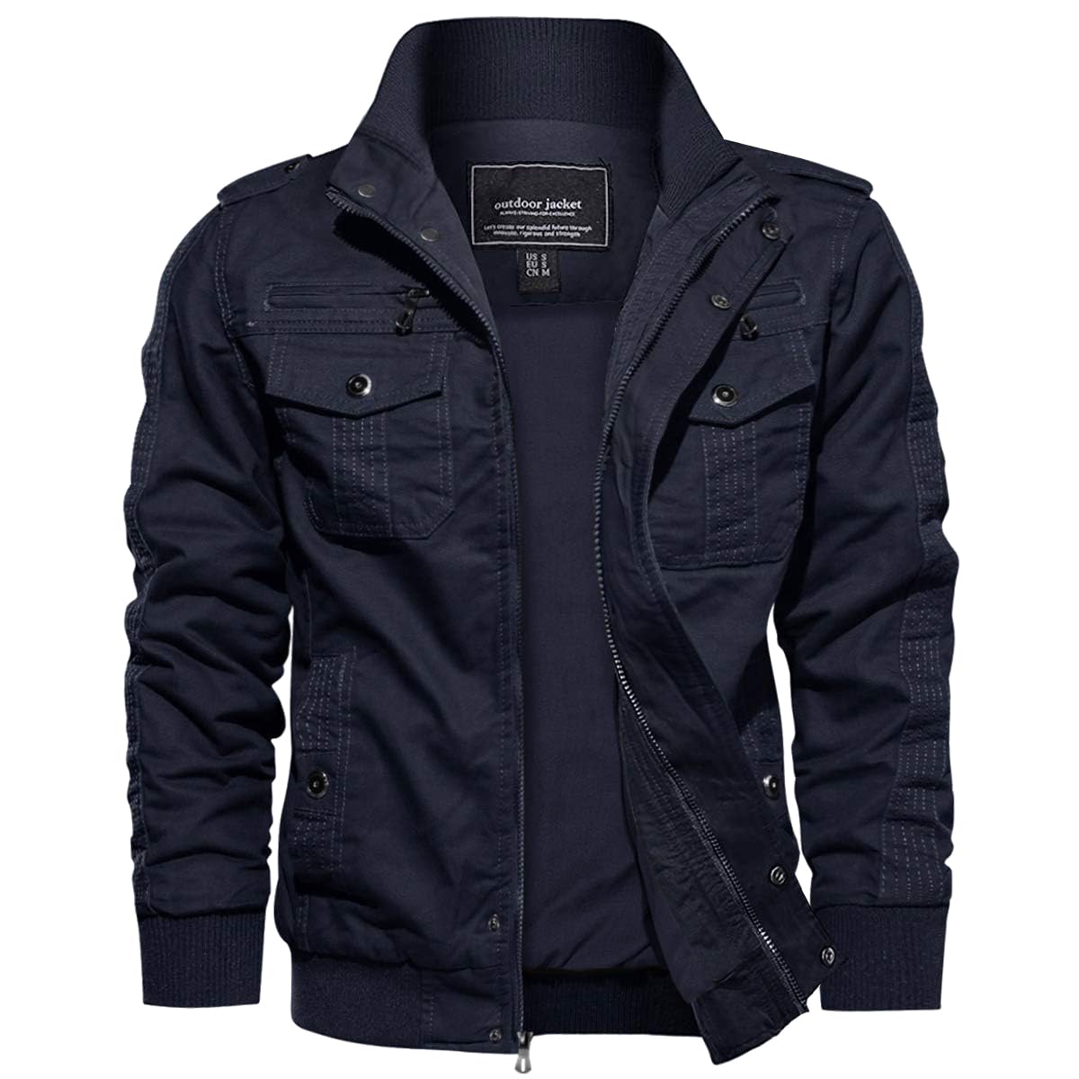 EKLENTSON Men’s Utility Jacket – Lightweight Spring Cargo Jacket