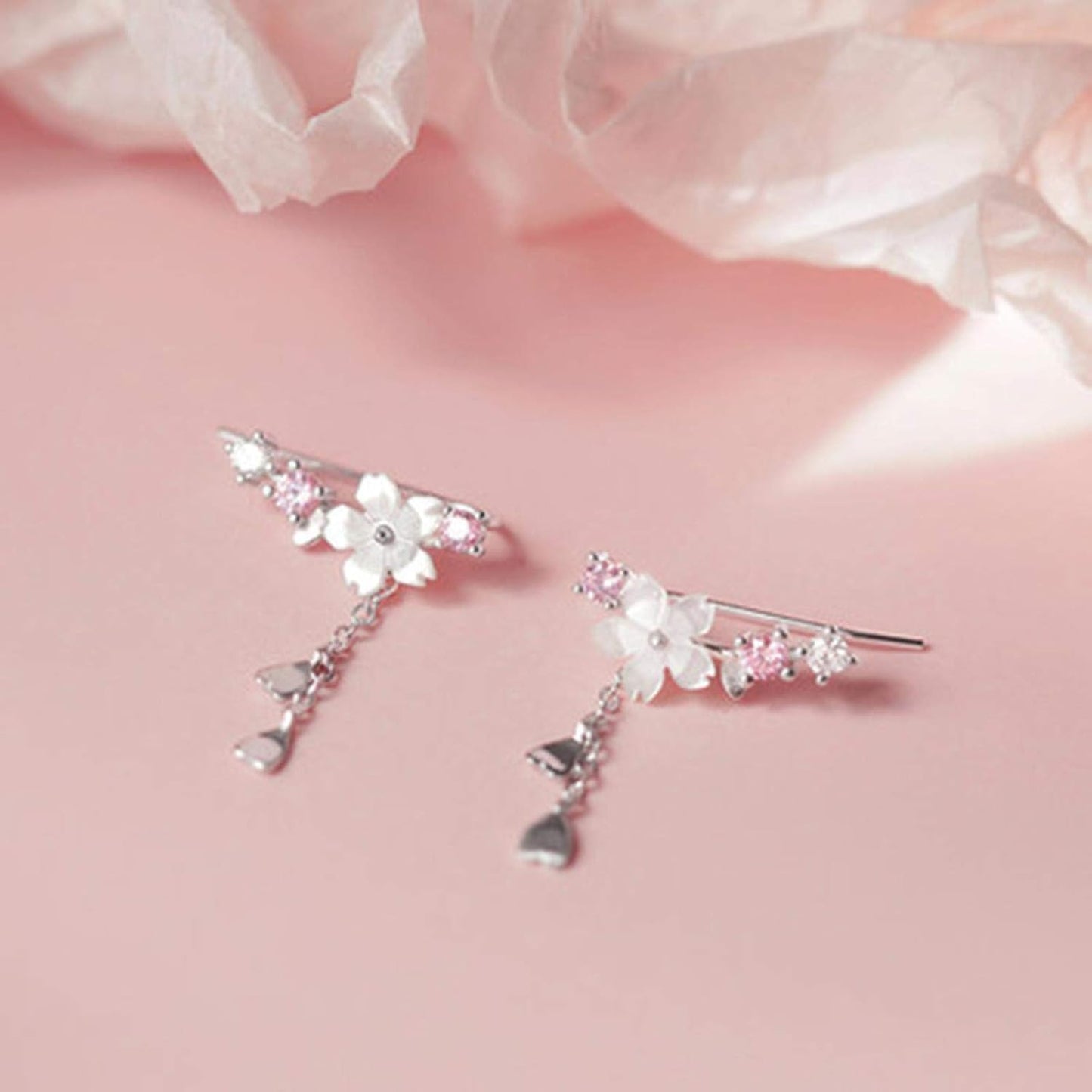 Cherry Blossom Flower Earrings for Women