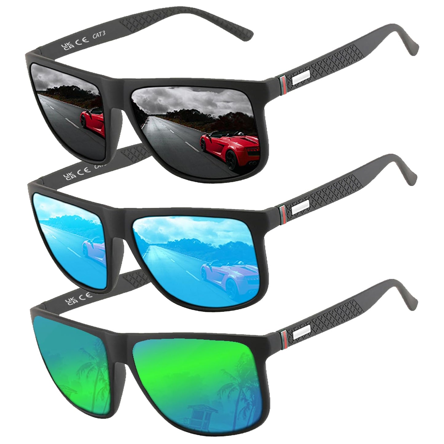 Perfectmiaoxuan Polarisierte Sonnenbrille Herren/Damen ; Vintage/Klassisch/Elegant Brillengestell; HD-Pilotobjektive; Golf/Fahren/Angeln/Reisebrille/Outdoor-Sportarten Mode Sonnenbrille