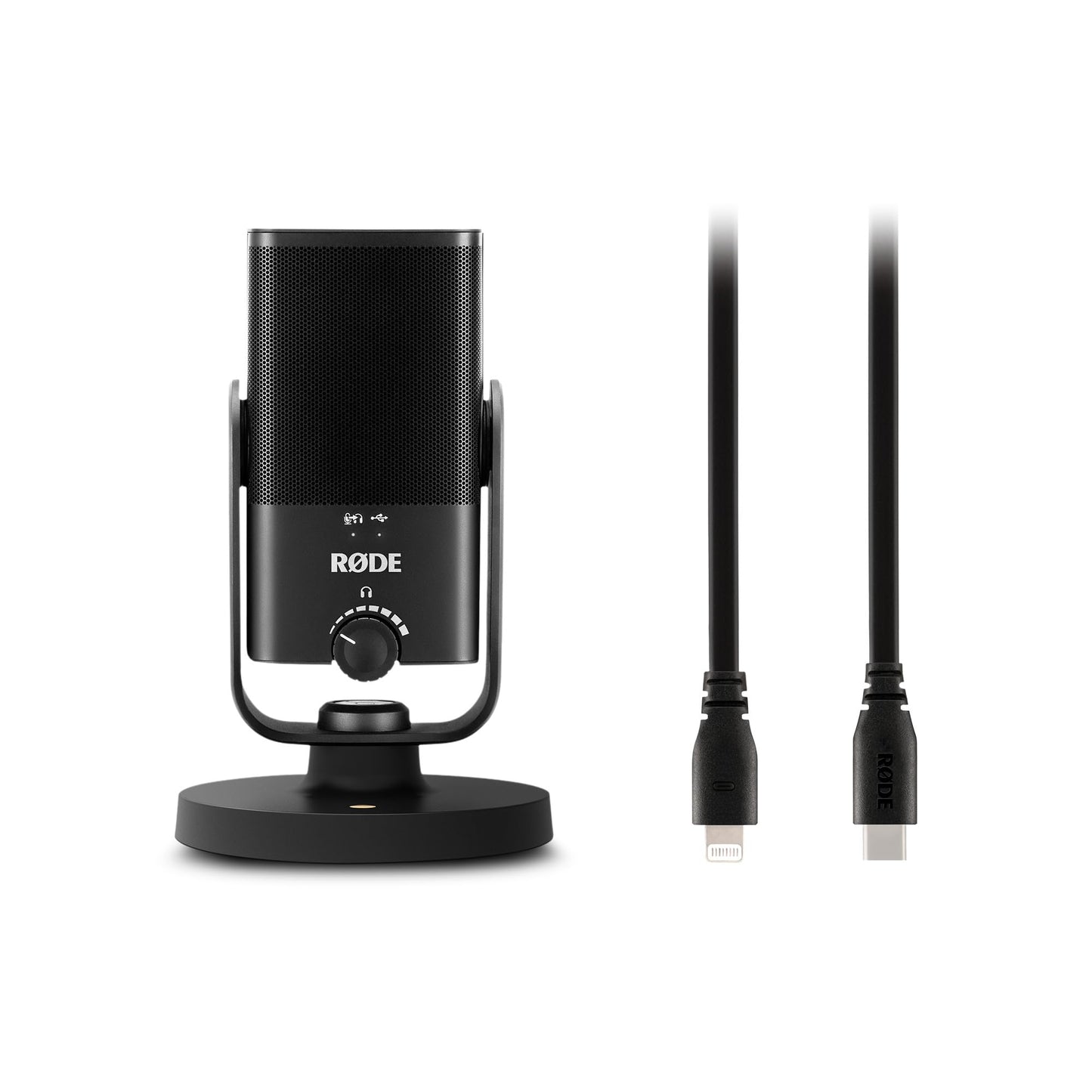 RØDE NT-USB+ Professionelles USB-Mikrofon für Profi-Audioaufnahmen direkt auf dem Computer oder Mobilgerät, schwarz