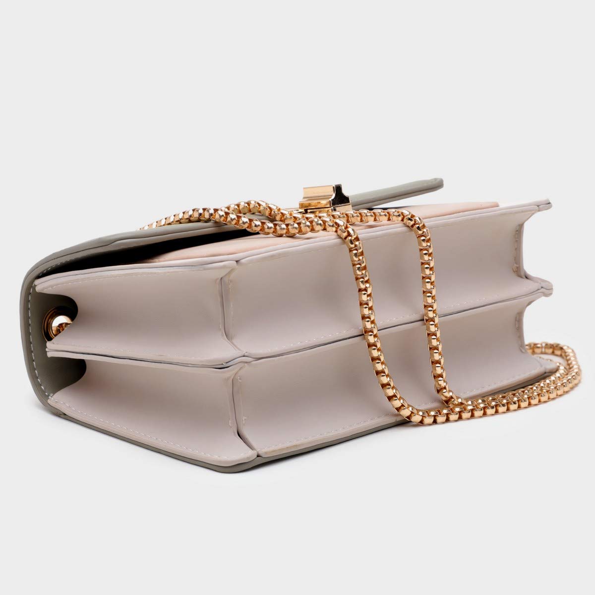 Color-Block Chain Shoulder Bag