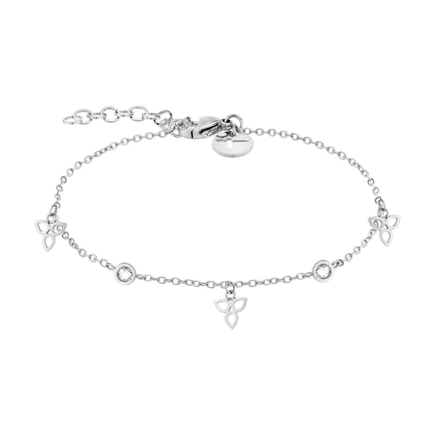 Tamaris Women’s Stainless Steel Flower Charm Bracelet