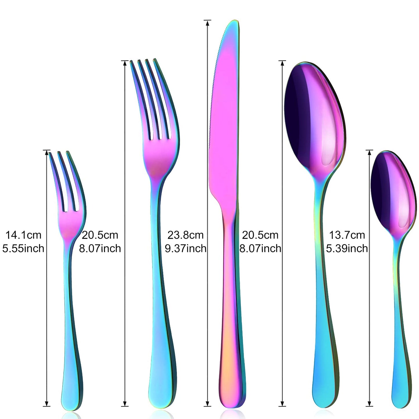 BEWOS Besteck Set für 6 Personen, 30 teilig Essbesteck Set inkl. Messer, Gabel, Löffel, Besteck Edelstahl Spiegelpoliert, Spülmaschinenfest