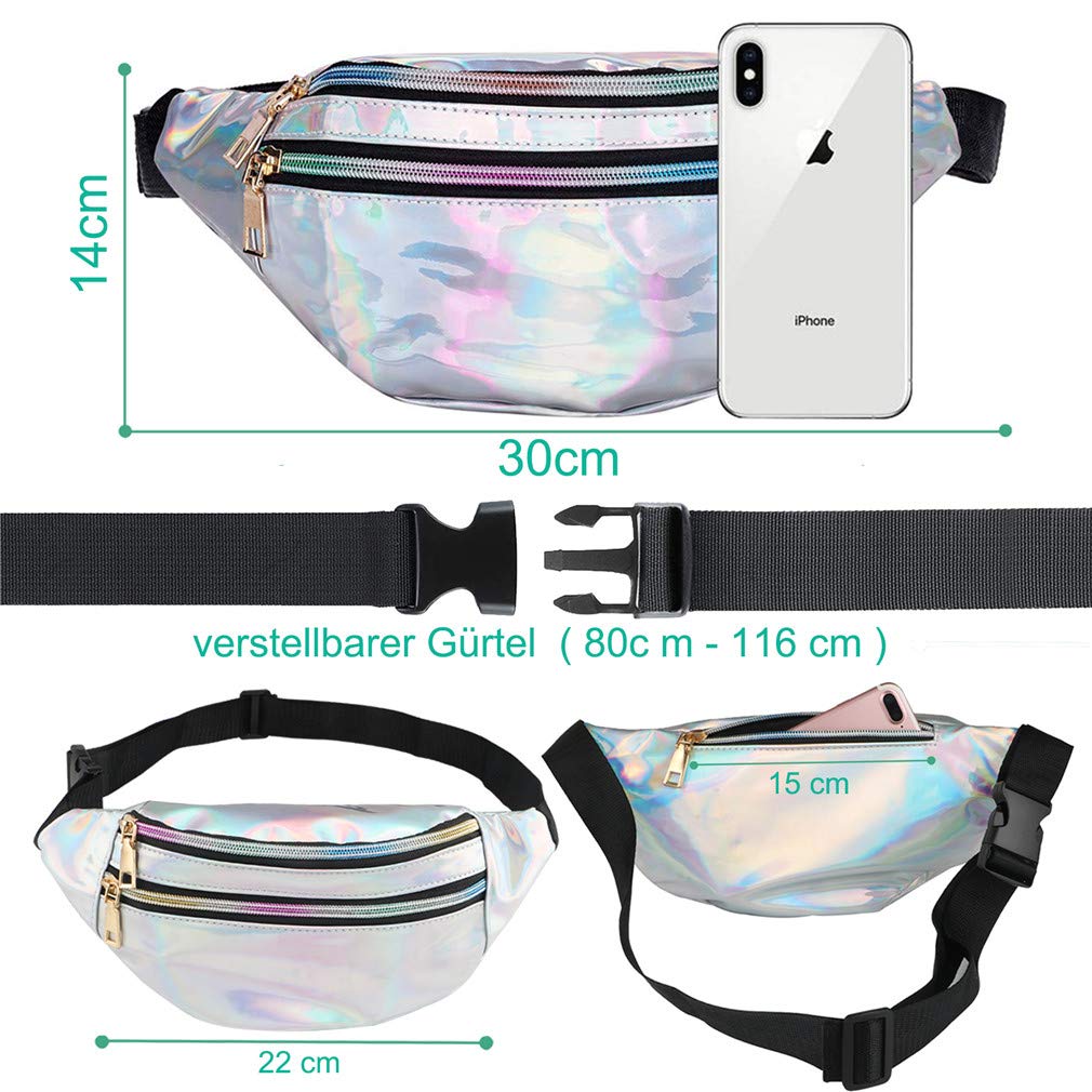 Waterproof Fashion Waist Bag – Reflective Fanny Pack