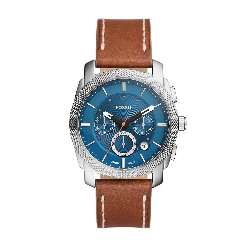 Fossil Machine Uhr für Herren, Chronographenwerk mit Edelstahl- oder Lederarmband
