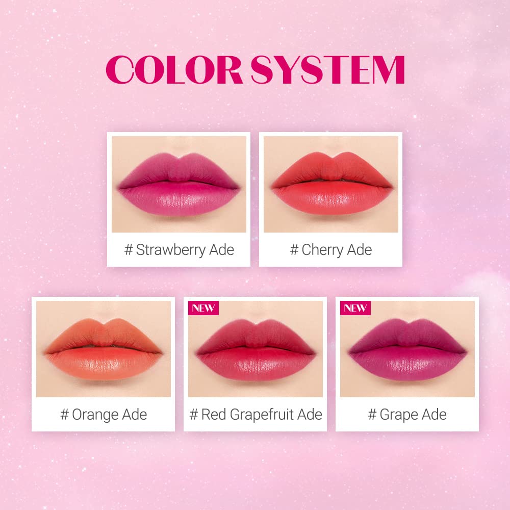 ETUDE HOUSE Dear Darling Water Tint Strawberry Ade (21AD) Lightweight Non-Sticky Lip Tint (K-Beauty)