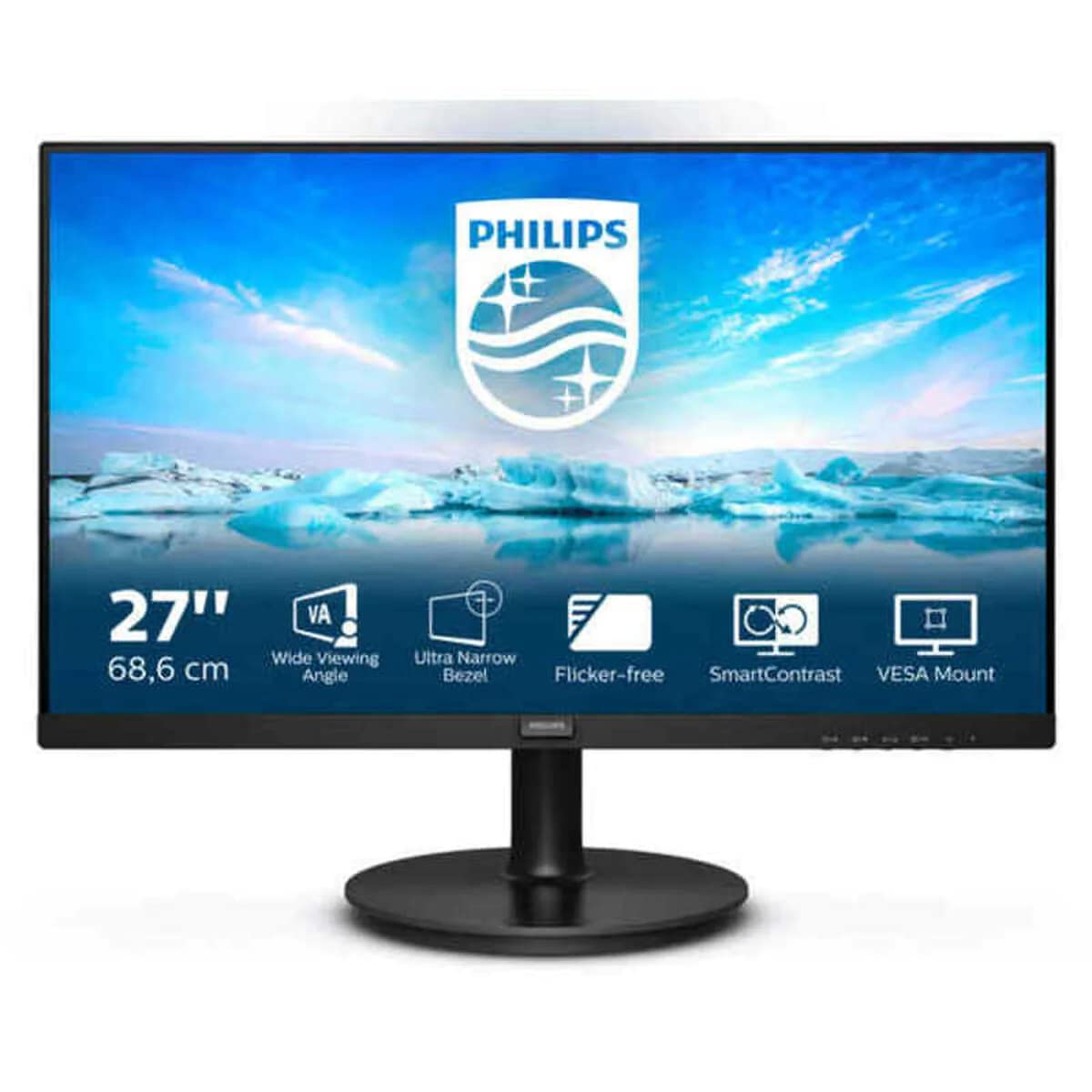Philips 241V8L - 24 Inch FHD Monitor, AdaptiveSync (1920 x 1080, 75 Hz, VGA, HDMI) Black