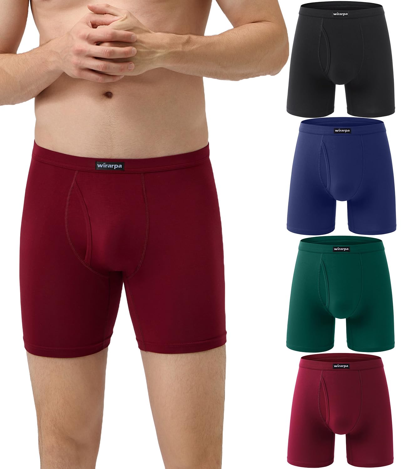 wirarpa Men’s Boxer Shorts (4-Pack)