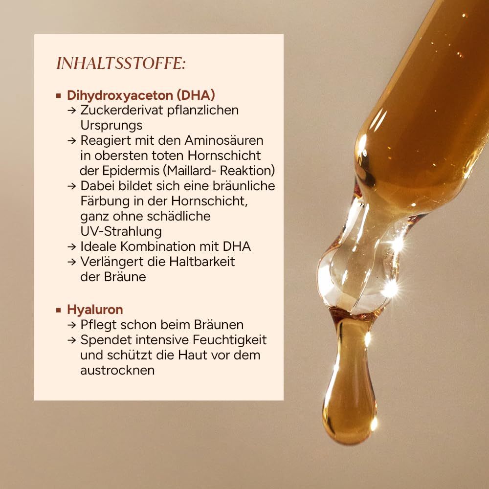 JUNGLÜCK Self-Tanning Concentrate – Vegan Liquid Tanning Serum for a Natural, Even Glow
