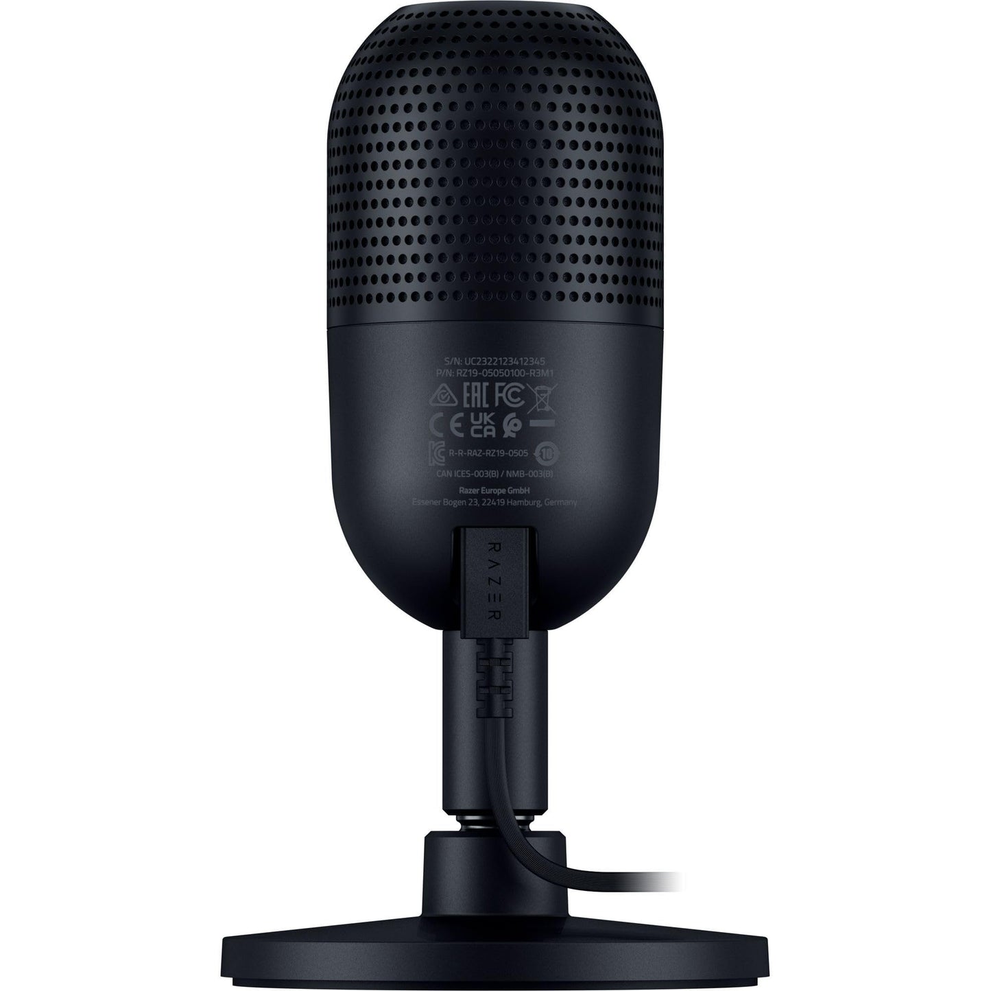 Razer Seiren V3 Mini - Ultrakompaktes USB-Mikrofon (14mm Supernieren Kondensatormikrofon, Tap-to-Mute-Sensor mit LED-Anzeige, integrierter Stoßdämpfer, Plug-and-Play Design) Schwarz
