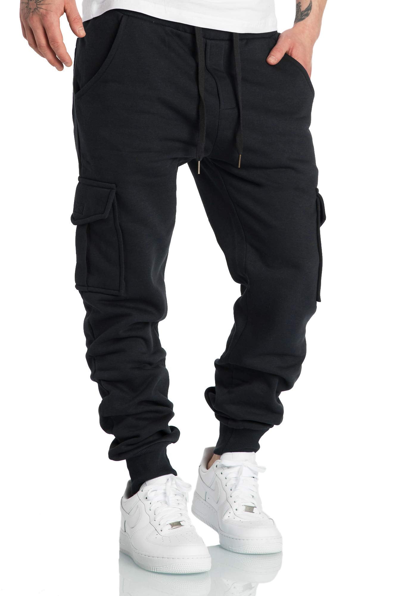 Amaci&Sons Men’s Cargo Jogger Sweatpants – Athletic Training Pants