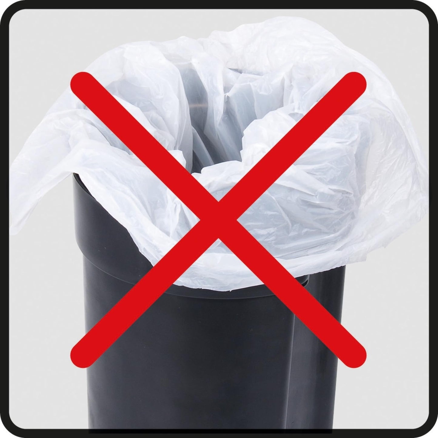 WENKO Treteimer Mod. Leman 3 Liter mit herausnehmbarem Einsatz aus lackiertem Stahl ideal für Badezimmer oder Küche 17 x 25 x 22,5 cm Schwarz matt