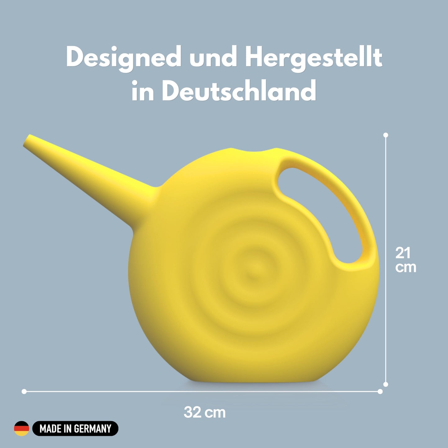 Blowmold.Design Gießkanne in Schwarz – 2 Liter Giesskanne Robust für Innen und Außen - Perfekt für Zimmerpflanzen & Garten